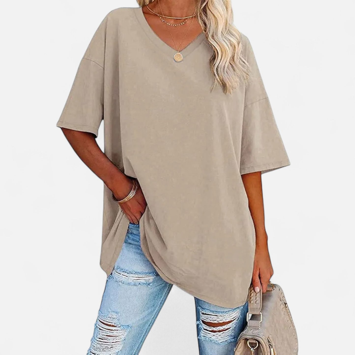 Velour Mode | Chemise Femme Épaules Tombantes en Coton – Décontraction Élégante, Confort Haut de Gamme
