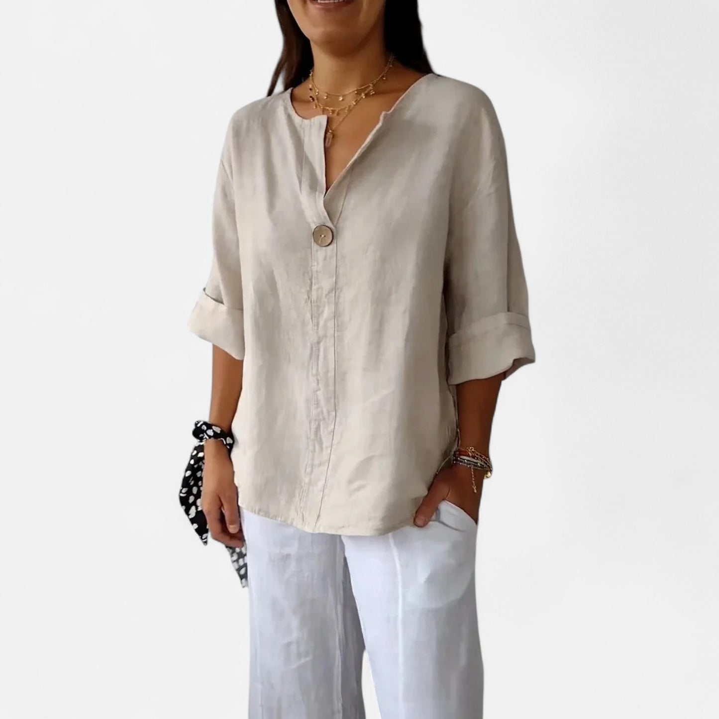 Velour Mode | T-Shirt Femme Estival Coupe Ample – Légèreté Décontractée, Élégance Naturelle