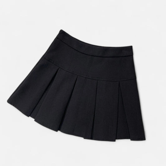 Velour Mode | Jupe Femme Plissée Taille Haute – Fermeture Zippée, Silhouette Élancée