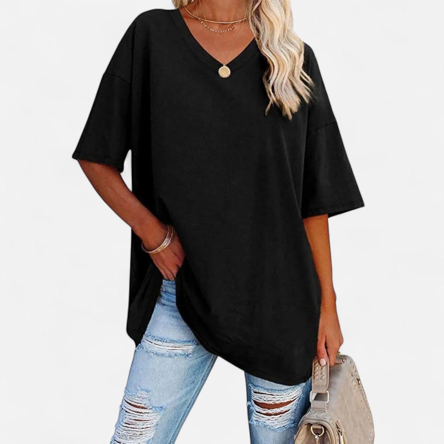 Velour Mode | Chemise Femme Épaules Tombantes en Coton – Décontraction Élégante, Confort Haut de Gamme
