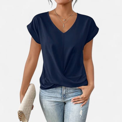 Velour Mode | Haut Femme Manches Courtes Léger – Simplicité Aérienne, Élégance Quotidienne