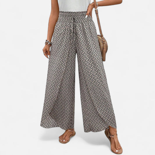 Velour Mode | Pantalon Femme à Motif Géométrique – Graphisme Élégant, Confort Structuré