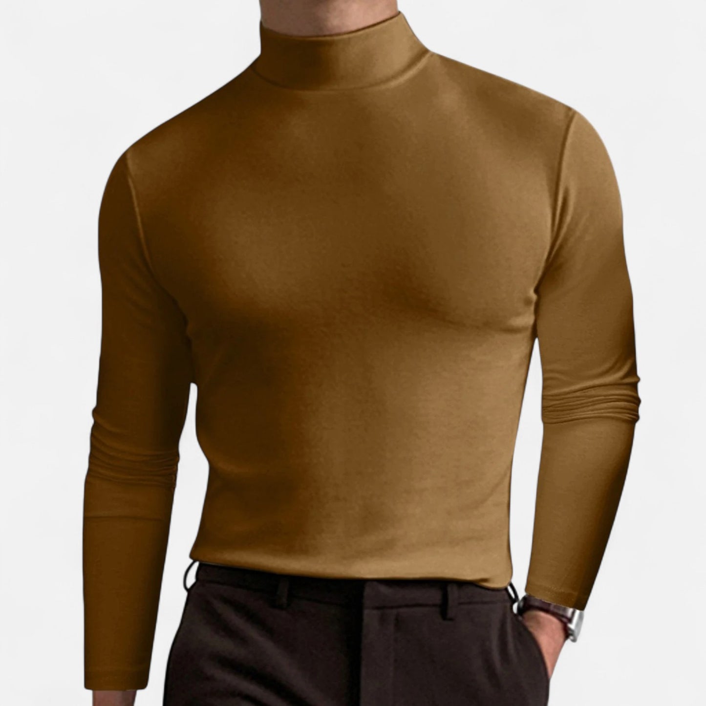 Velour Mode | Chemise Slim à Col Montant Homme – Élégance Élancée, Raffinement Moderne