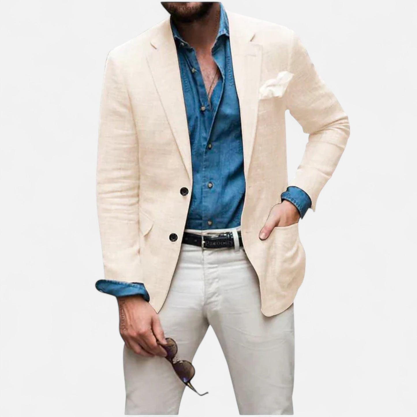 Velour Mode | Blazer en lin respirant pour homme