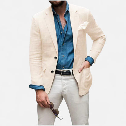 Velour Mode | Blazer en lin respirant pour homme