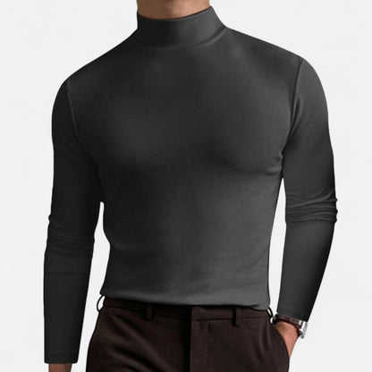 Velour Mode | Chemise Slim à Col Montant Homme – Élégance Élancée, Raffinement Moderne