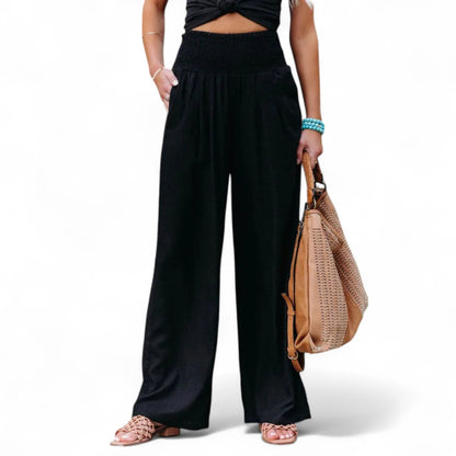 Velour Mode | Pantalon Femme Décontracté à Taille Mi-Haute – Élégance et Confort