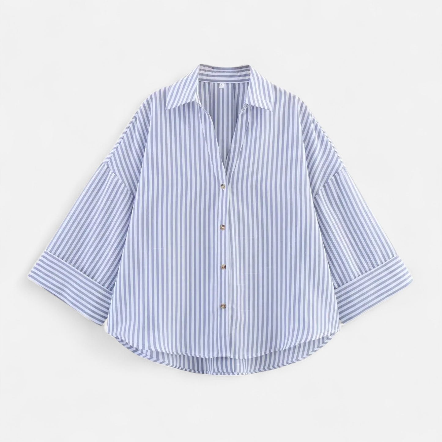 Velour Mode | Chemise Femme Lin Rayée à Manches Roulées