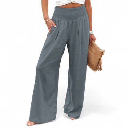 Velour Mode | Pantalon Femme Décontracté à Taille Mi-Haute – Élégance et Confort
