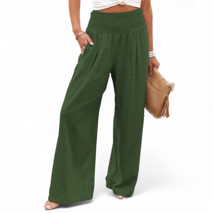 Velour Mode | Pantalon Femme Décontracté à Taille Mi-Haute – Élégance et Confort