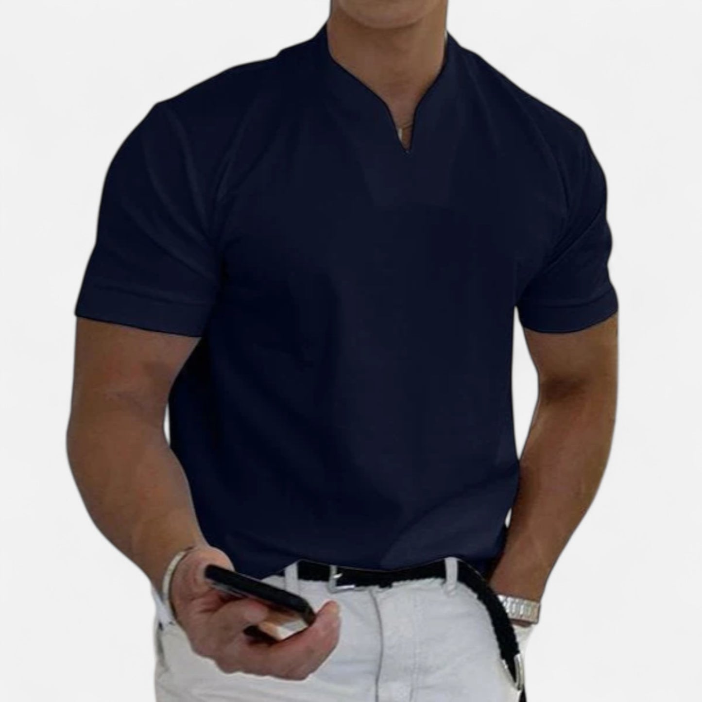 Velour Mode | T-shirt Homme Manches Courtes – Élégance Active, Style Business Décontracté