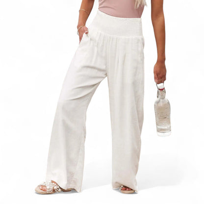 Velour Mode | Pantalon Femme Décontracté à Taille Mi-Haute – Élégance et Confort