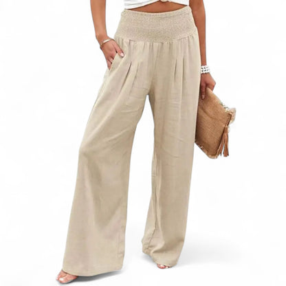 Velour Mode | Pantalon Femme Décontracté à Taille Mi-Haute – Élégance et Confort