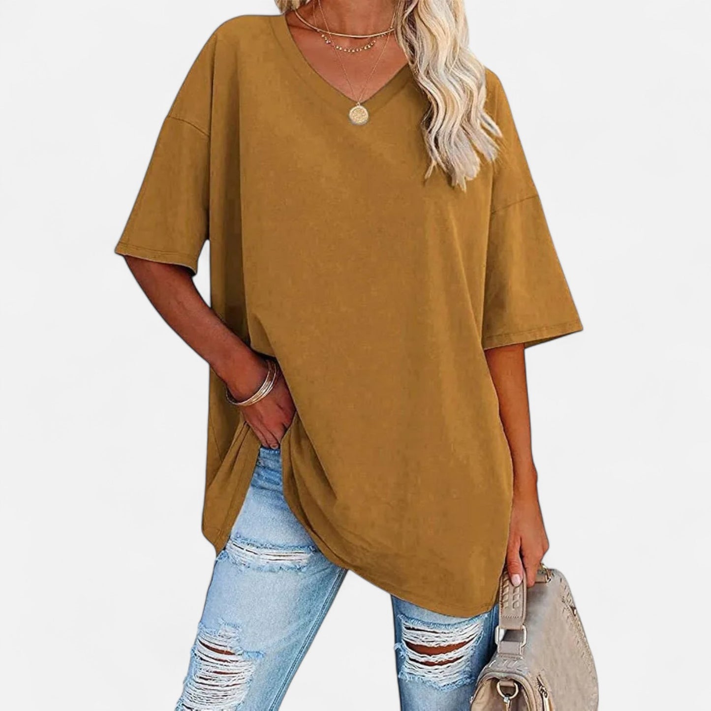 Velour Mode | Chemise Femme Épaules Tombantes en Coton – Décontraction Élégante, Confort Haut de Gamme