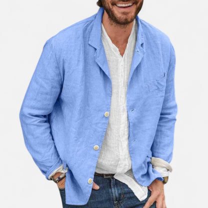 Velour Mode | Veste Ample en Coton et Lin – Légèreté Décontractée, Élégance Naturelle