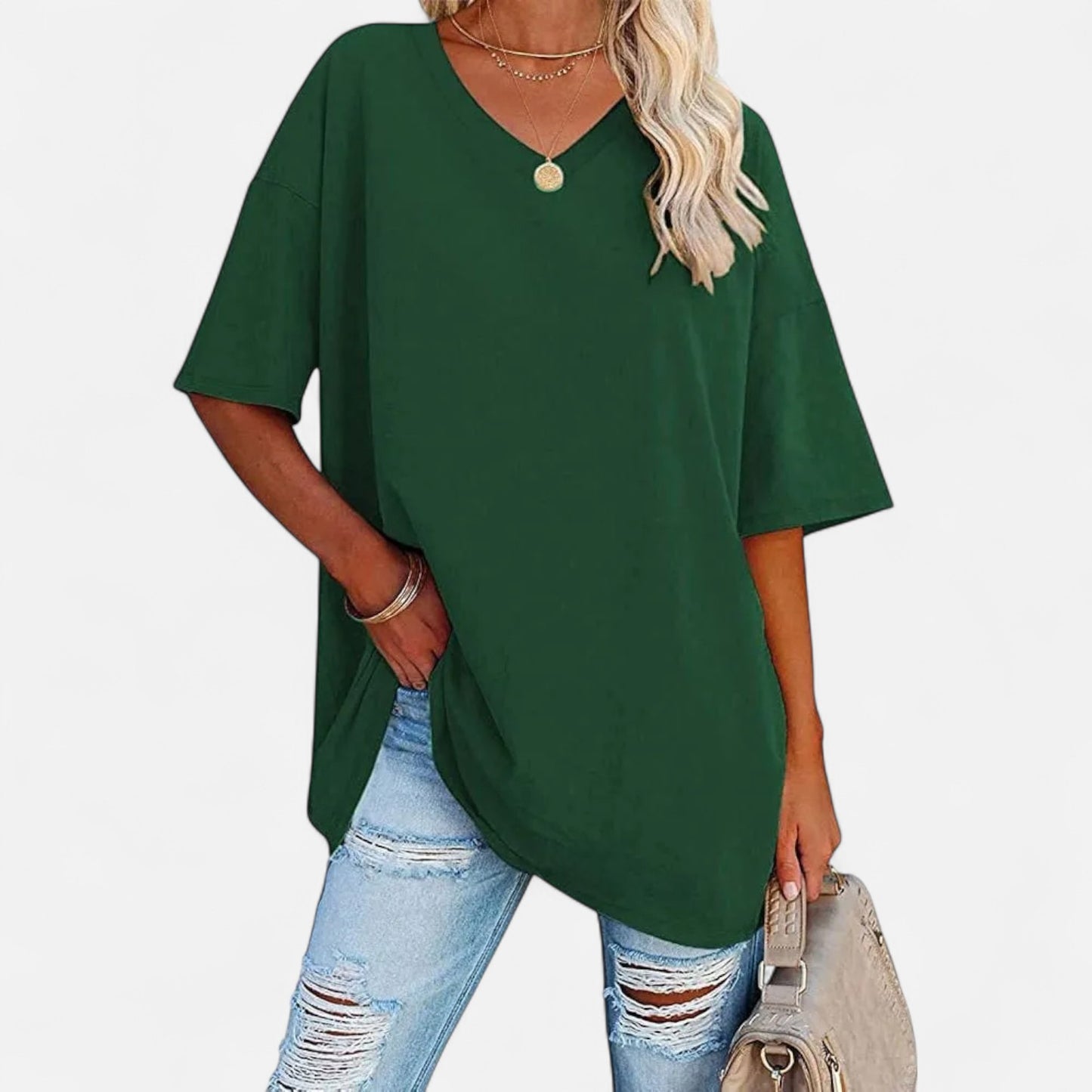 Velour Mode | Chemise Femme Épaules Tombantes en Coton – Décontraction Élégante, Confort Haut de Gamme