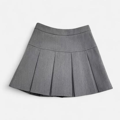 Velour Mode | Jupe Femme Plissée Taille Haute – Fermeture Zippée, Silhouette Élancée