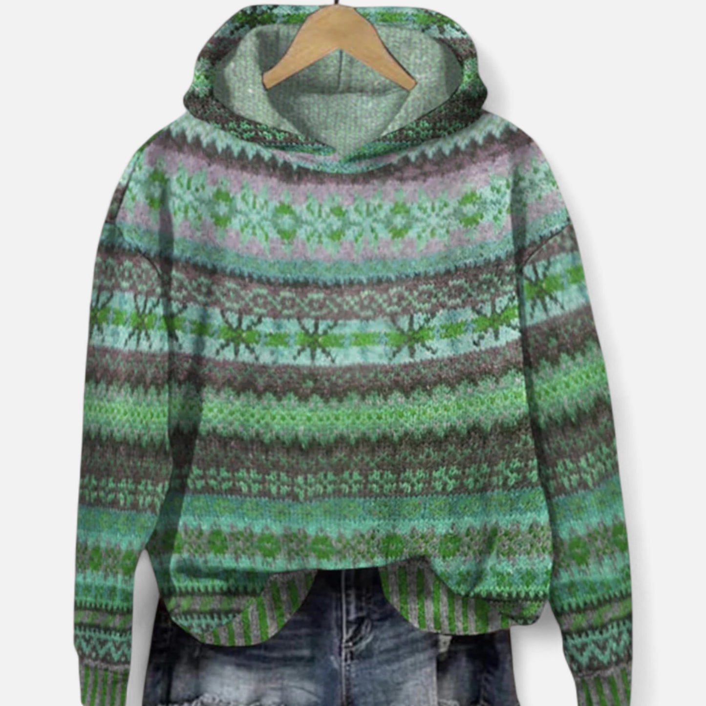 Velour Mode | Hoodie Femme Style Norvégien avec Capuche
