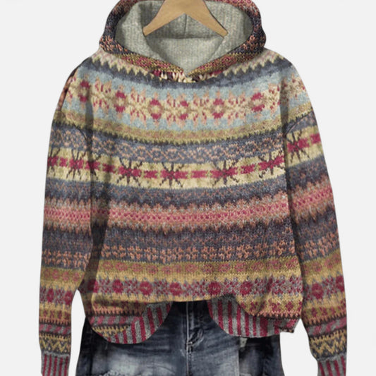 Velour Mode | Hoodie Femme Style Norvégien avec Capuche