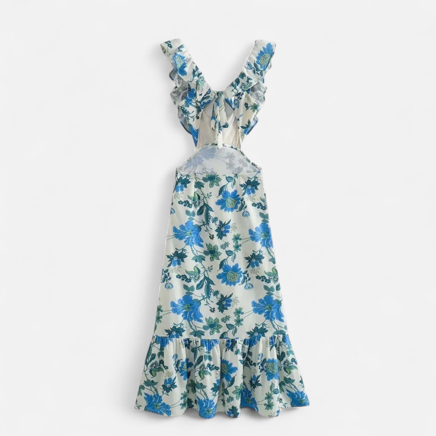 Velour Mode | Robe Longue Femme à Volants – Fluidité Élégante, Charme Intemporel