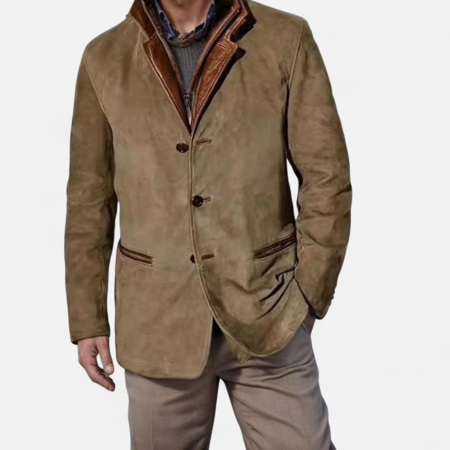 Velour Mode | Veste Blazer Homme Chic Décontractée à Col Revers