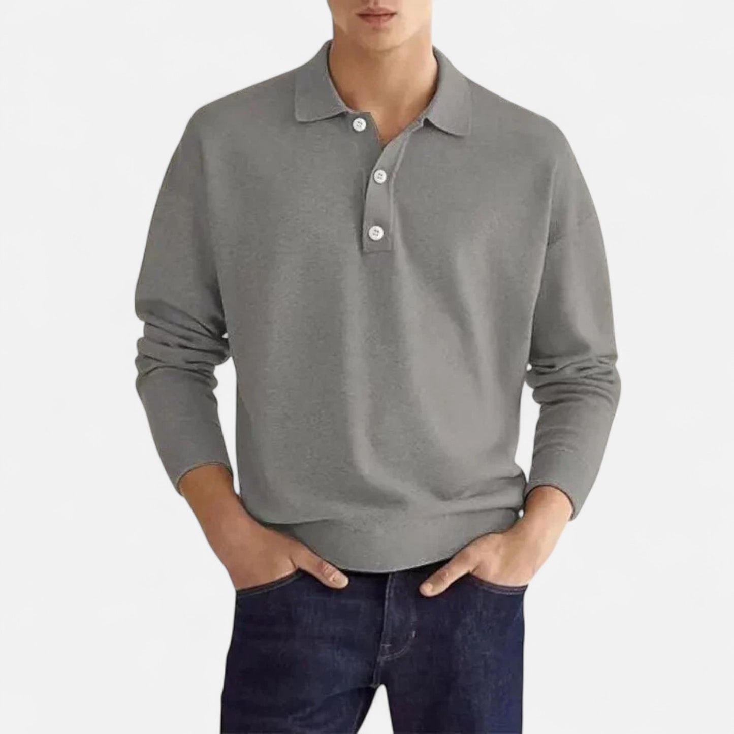 Velour Mode | Polo Homme Manches Longues – Élégance Décontractée, Finition Soignée