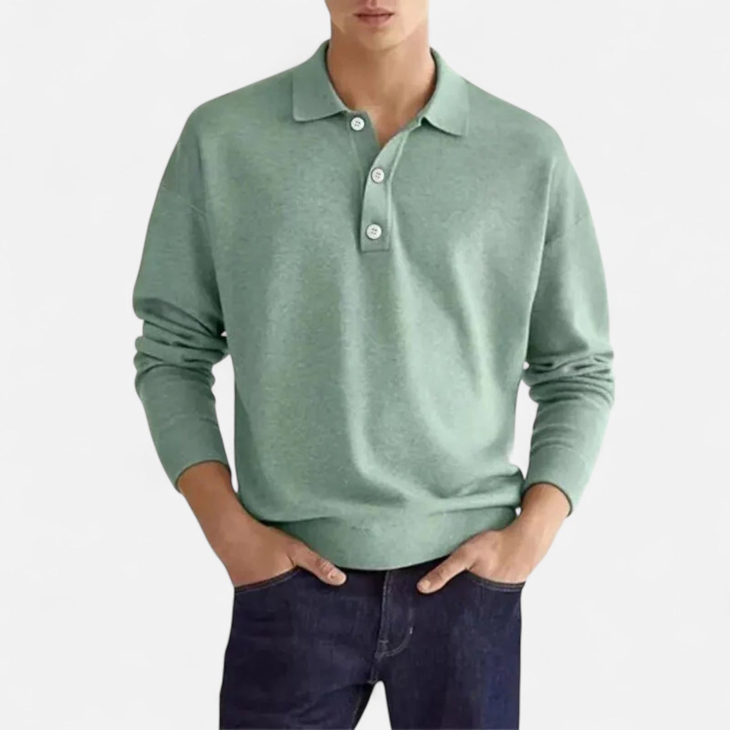 Velour Mode | Polo Homme Manches Longues – Élégance Décontractée, Finition Soignée