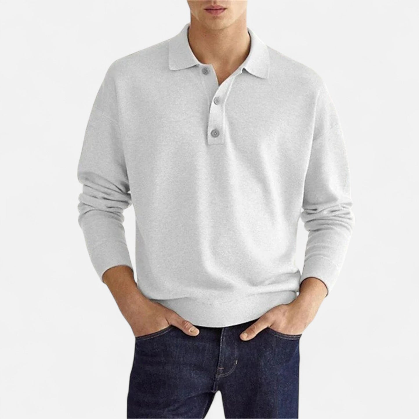 Velour Mode | Polo Homme Manches Longues – Élégance Décontractée, Finition Soignée