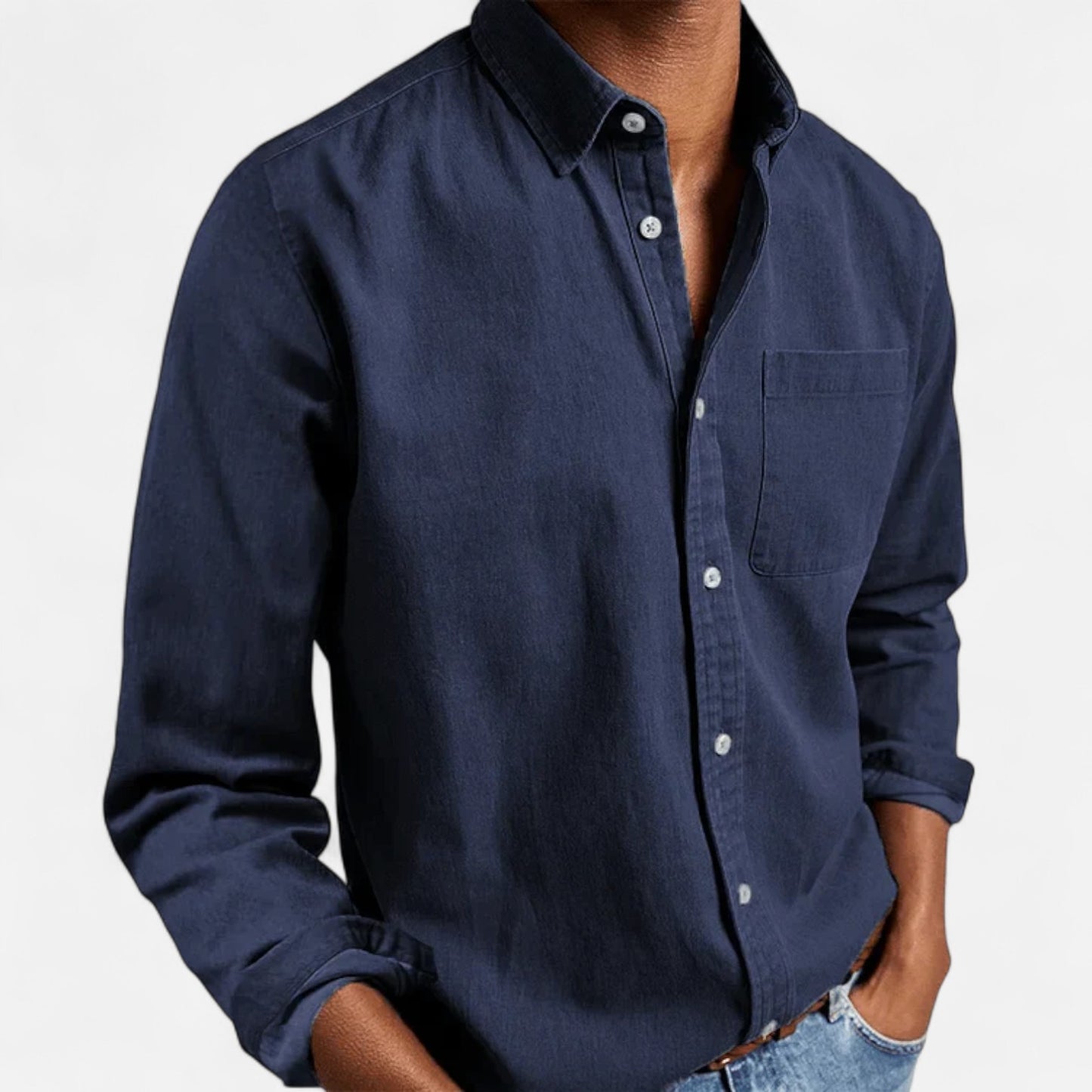 Velour Mode | Chemise Homme Manches Longues en Coton – Sobriété Élégante, Confort Naturel