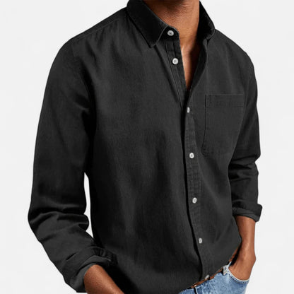 Velour Mode | Chemise Homme Manches Longues en Coton – Sobriété Élégante, Confort Naturel