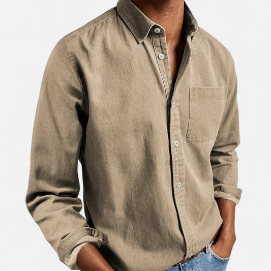 Velour Mode | Chemise Homme Manches Longues en Coton – Sobriété Élégante, Confort Naturel
