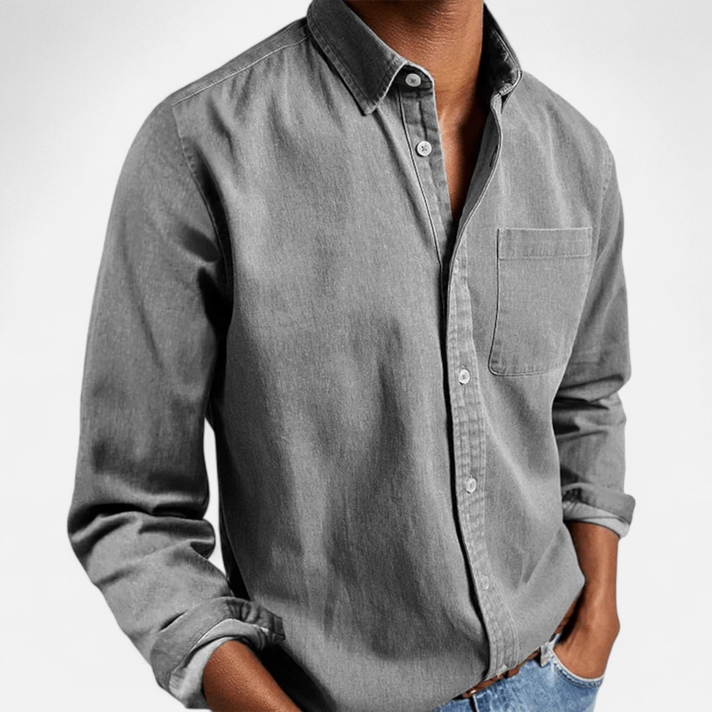 Velour Mode | Chemise Homme Manches Longues en Coton – Sobriété Élégante, Confort Naturel