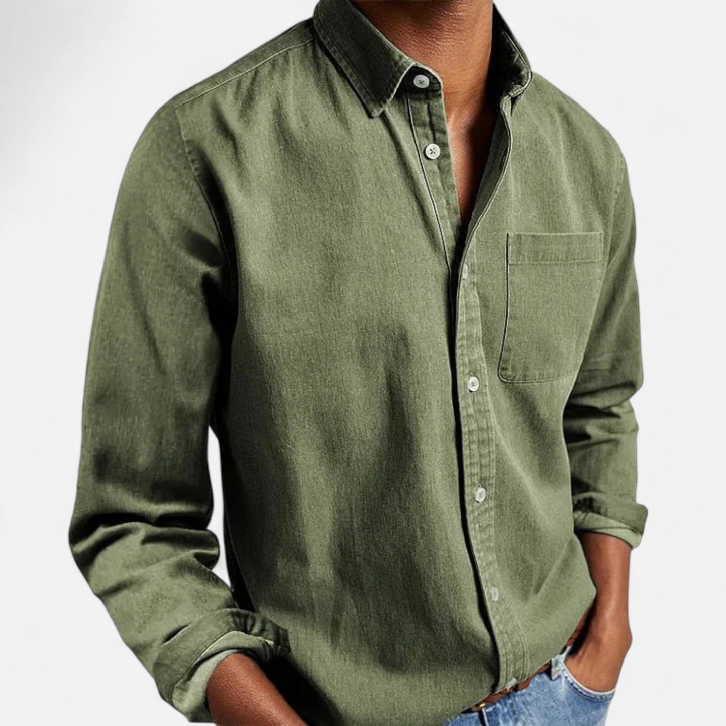 Velour Mode | Chemise Homme Manches Longues en Coton – Sobriété Élégante, Confort Naturel