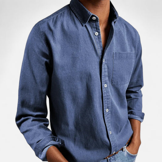 Velour Mode | Chemise Homme Manches Longues en Coton – Sobriété Élégante, Confort Naturel