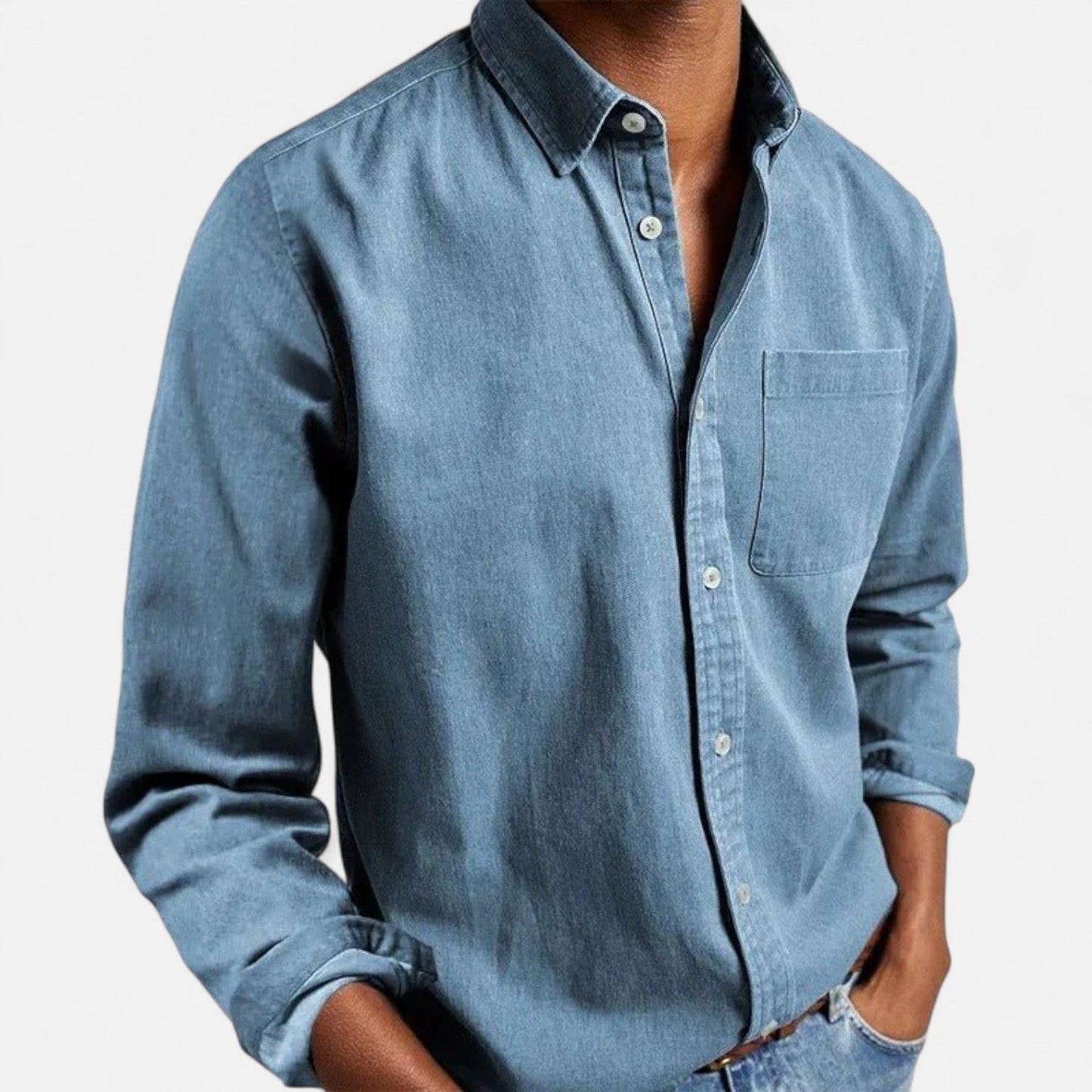 Velour Mode | Chemise Homme Manches Longues en Coton – Sobriété Élégante, Confort Naturel