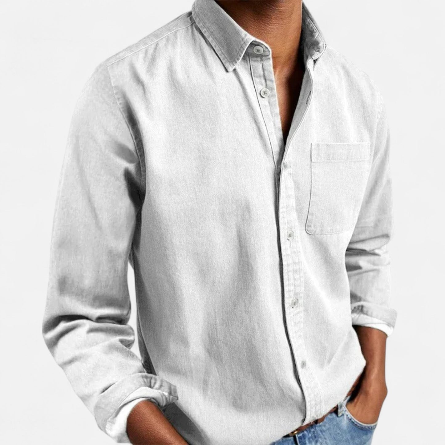 Velour Mode | Chemise Homme Manches Longues en Coton – Sobriété Élégante, Confort Naturel