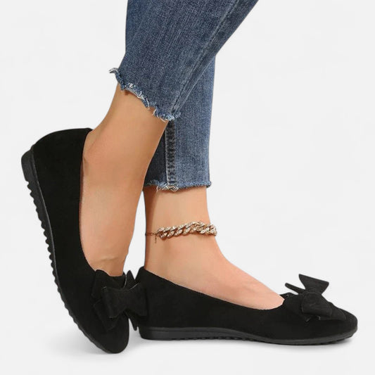 Velour Mode | Ballerines Femme à Nœud – Plates, Enfilage Facile et Élégance Délicate