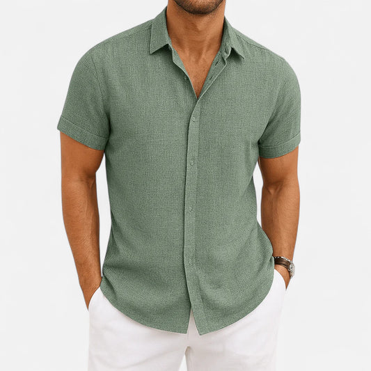 Velour Mode | Chemise Homme Manches Courtes Respirante – Fraîcheur Élégante, Confort Léger