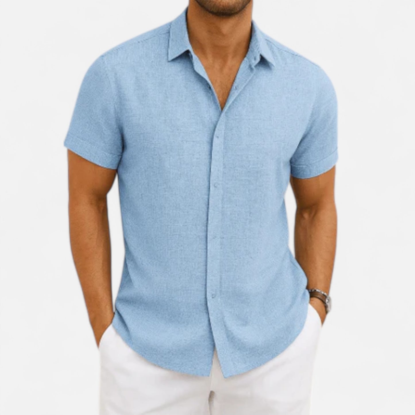Velour Mode | Chemise Homme Manches Courtes Respirante – Fraîcheur Élégante, Confort Léger