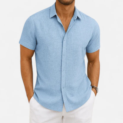 Velour Mode | Chemise Homme Manches Courtes Respirante – Fraîcheur Élégante, Confort Léger