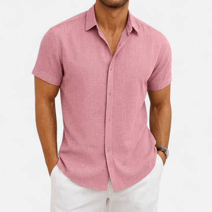 Velour Mode | Chemise Homme Manches Courtes Respirante – Fraîcheur Élégante, Confort Léger