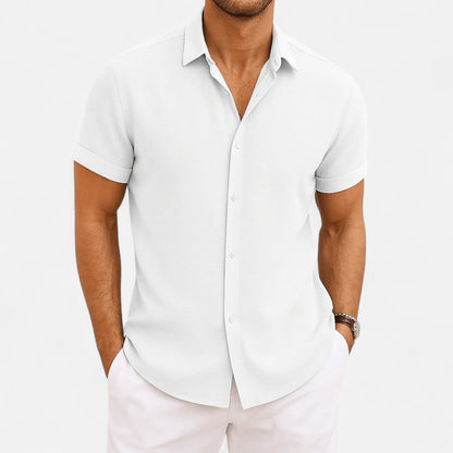 Velour Mode | Chemise Homme Manches Courtes Respirante – Fraîcheur Élégante, Confort Léger