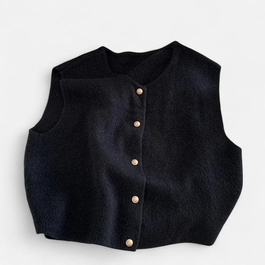 Velour Mode | Gilet Sans Manches Tricoté Femme – Élégance Minimaliste, Chaleur Délicate