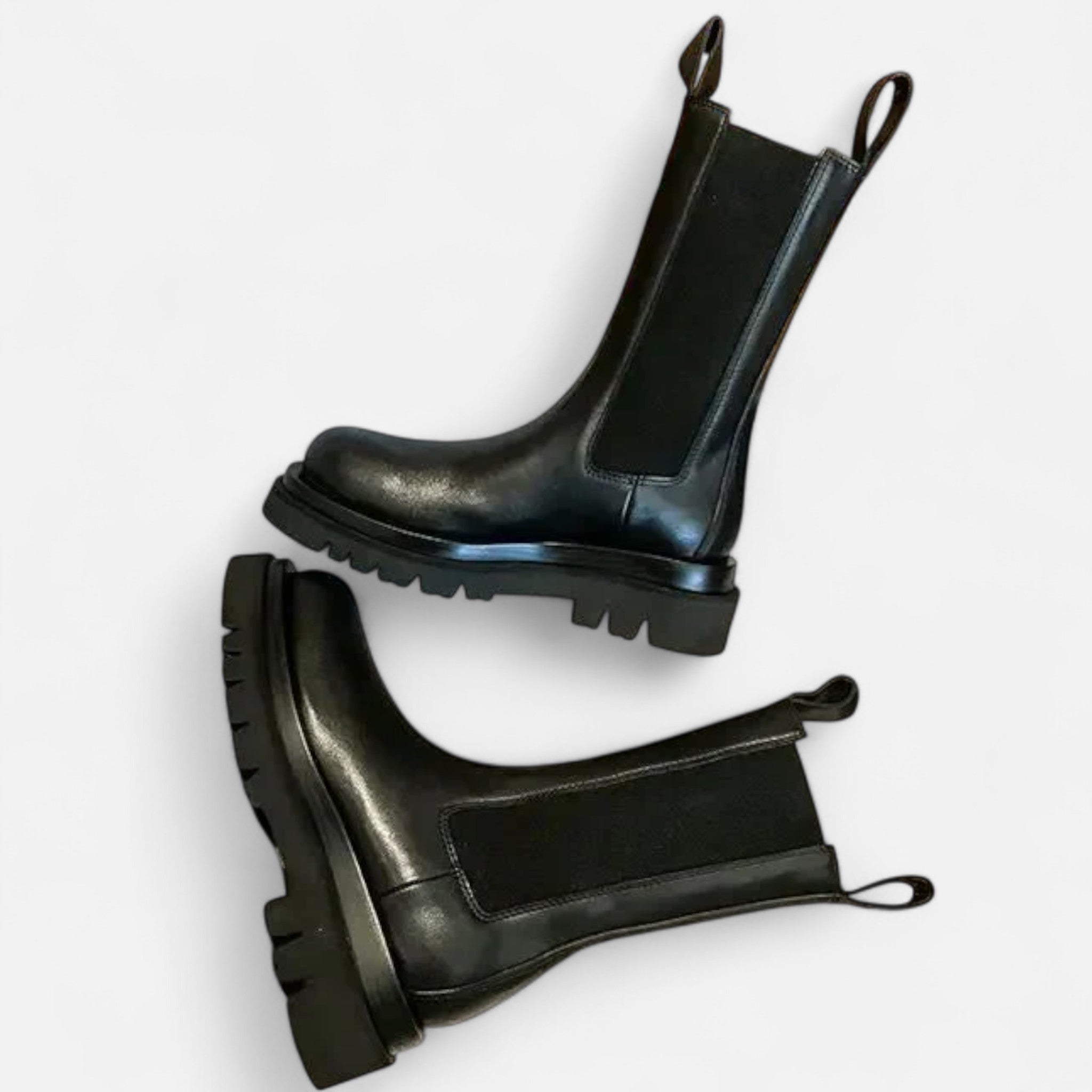 Velour Mode | Bottines noires élégantes à enfiler