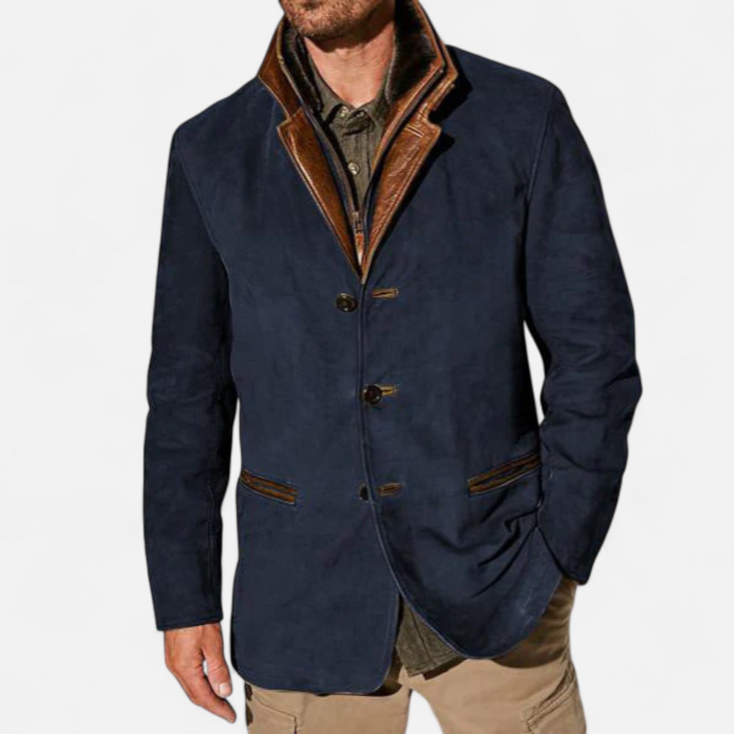 Velour Mode | Veste Blazer Homme Chic Décontractée à Col Revers