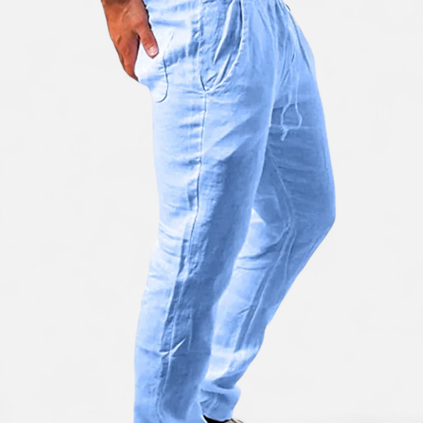 Velour Mode | Pantalon Homme Lin et Coton Coupe Ample – Fraîcheur Naturelle, Élégance Décontractée