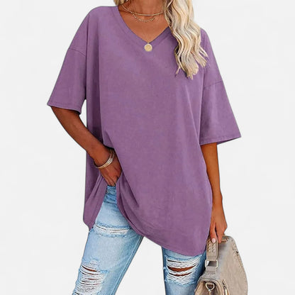 Velour Mode | Chemise Femme Épaules Tombantes en Coton – Décontraction Élégante, Confort Haut de Gamme