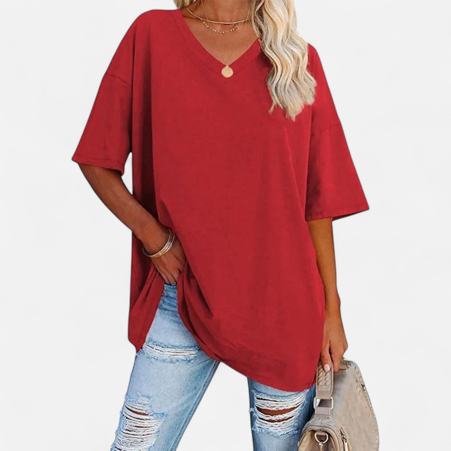 Velour Mode | Chemise Femme Épaules Tombantes en Coton – Décontraction Élégante, Confort Haut de Gamme