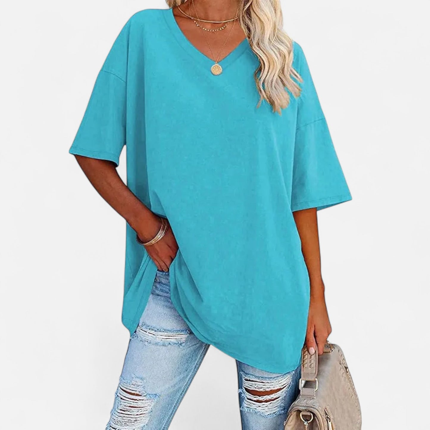 Velour Mode | Chemise Femme Épaules Tombantes en Coton – Décontraction Élégante, Confort Haut de Gamme