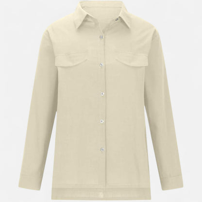 Velour Mode | Chemise Femme en Lin à Manches Longues – Légère et Décontractée